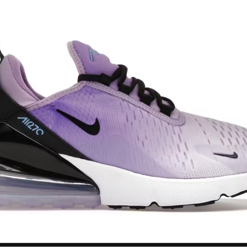 Nike Air Max 270 Lavender and Black Sneakers